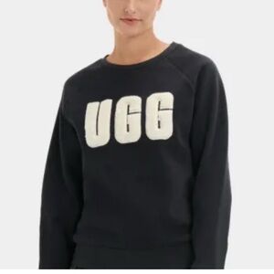 UGG FUZZY LOGO CREWNECK SWEAT SHIRT